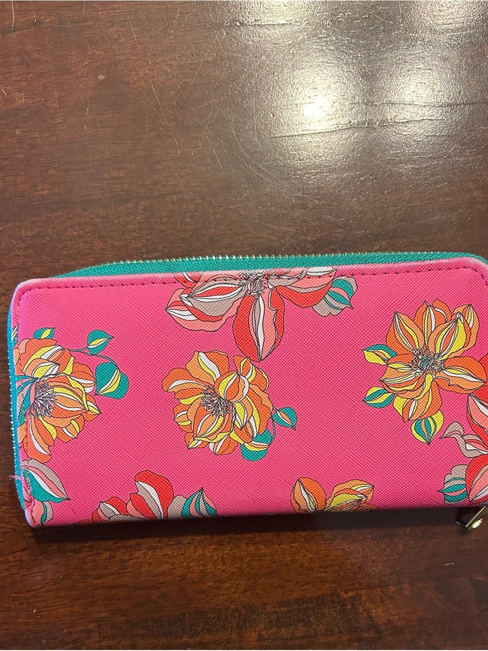 Floral Zip-Around Wallet - Pink - Picture 2 of 3